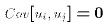$Cov[u_i,u_j] = 0$